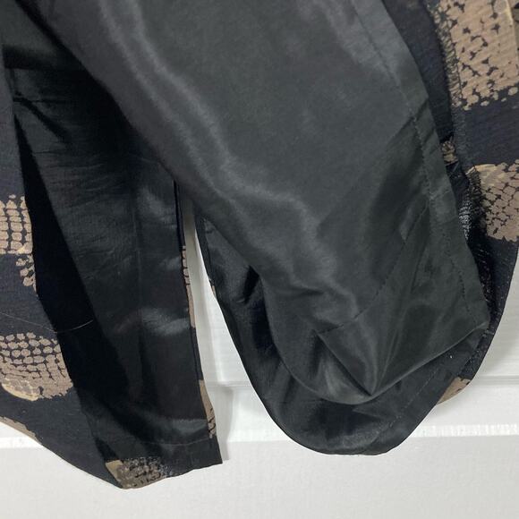 PADDY CAMPBELL Dress UK 14/US 10 Virgin Wool Geo Print Bow Ruched Lined - Picture 10 of 11